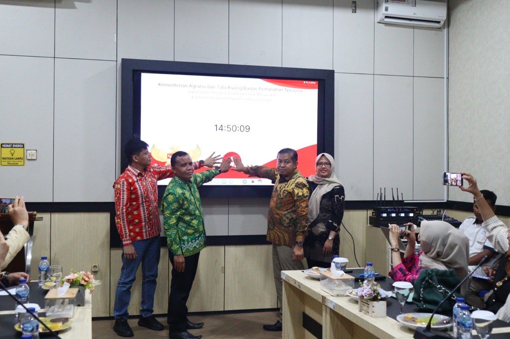 BPN Lampung Tengah Launching Layanan Peralihan Hak Atas Tanah Elektonik dan Antrian Online