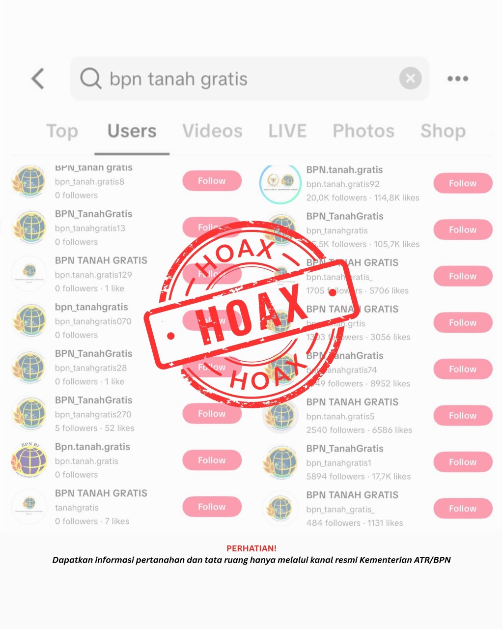 isu BPN beri Tanah Gratis HOAXS