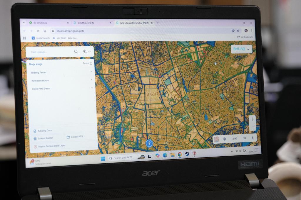 Peta Tanah Kementerian ATR/BPN